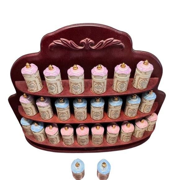 Walt Disney Spice Jar Set Lenox 1995 Salt Pepper Shakers EUC Vintage 26 Set - Picture 2 of 16